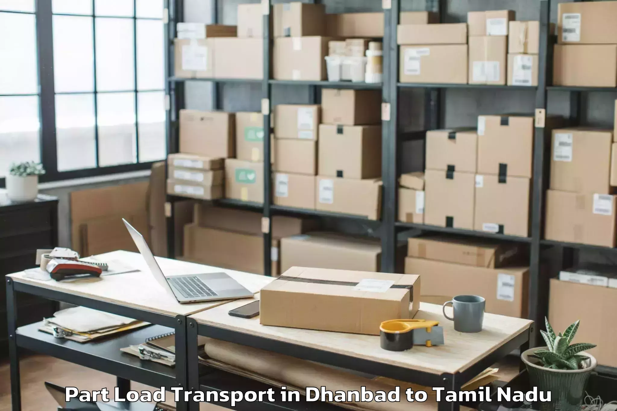 Book Dhanbad to Omalur Part Load Transport Online